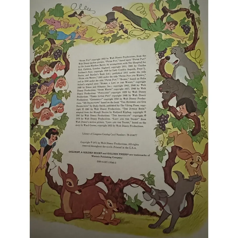 The New Walt Disney Treasury 10 stories A Golden Book Vintage Hardcover